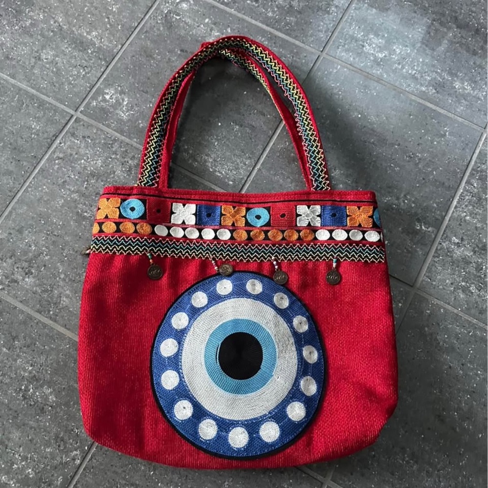 Hand made Colorful Embroidered Tote Bag